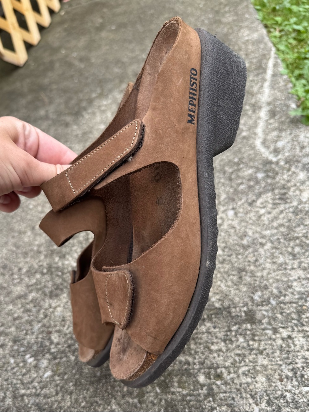 Mephisto Men’s Brown Suede Dual-Strap Comfort Sandal